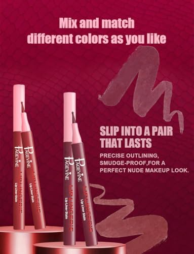 Waterproof Lip Liner Pencil - Long Lasting, Transfer-Proof Contour
