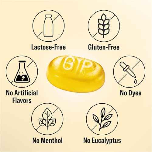 GRETHER'S Sugarfree New Flavor Ginger Lemon Pastilles Remedy for Dry Mouth Relief - Soothing Throat & Healthy Voice - Gift for Singers - 3.75 oz. 1 Pack