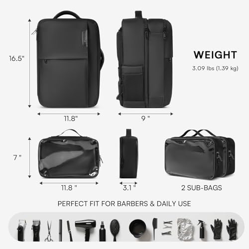 Professional Hairstylist Backpack with Heat-Resistant Compartments