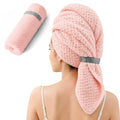 Large Microfiber Hair Towel Wrap, Quick-Dry Turban for Long Thick Hair