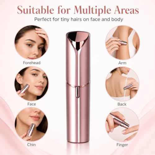 USB Rechargeable Facial Hair Remover for Women with LED Light