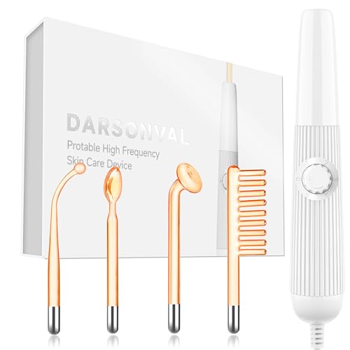 DARSONVAL High Frequency Facial Wand with 4 Tubes