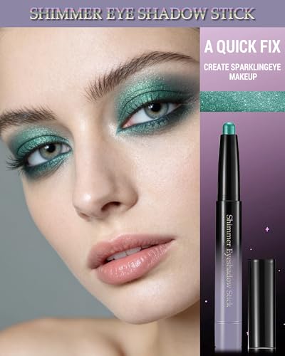 Teal Waterproof Shimmer Eyeshadow Stick – Creamy Blendable