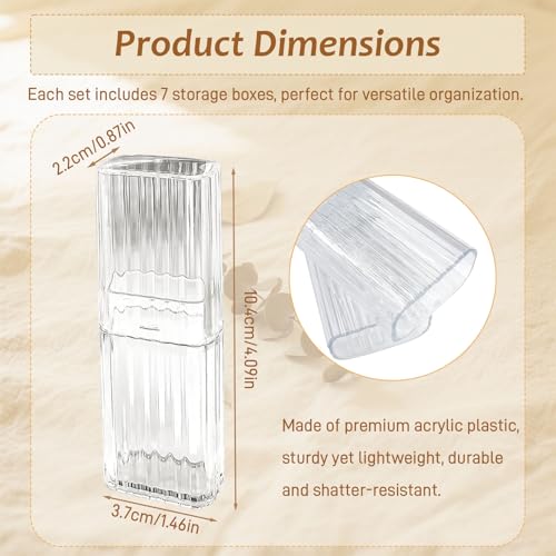 7-Piece Cotton Swab Holders – Dustproof Travel Storage Cases