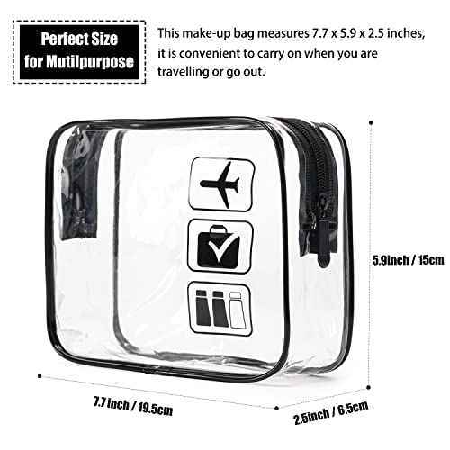 TSA Approved Clear Toiletry Bag Set, 3-Pack Quart Size