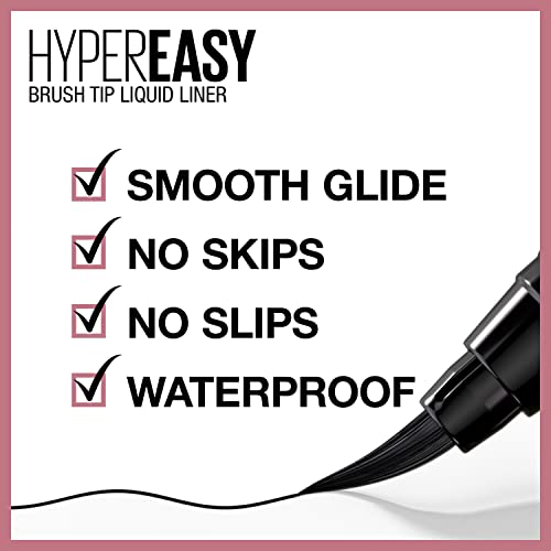 Maybelline HyperEasy Liquid Eyeliner Pen, Waterproof, Pitch Black