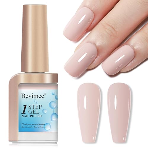 Bevimee 4-in-1 Nude Nail Polish - Quick Dry, Long Lasting Color