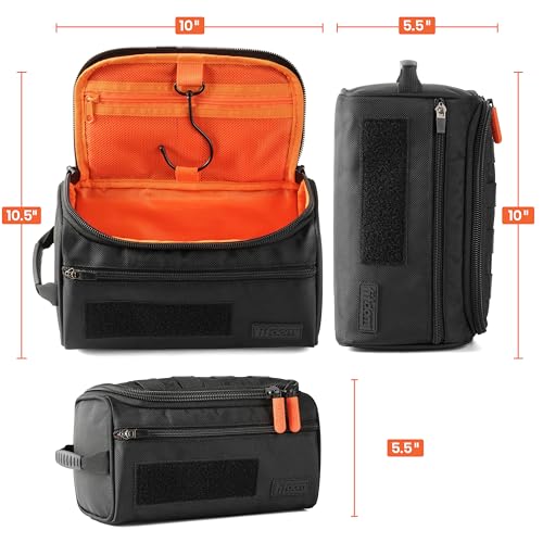Fitdom Tactical Toiletry Bag - Durable Dopp Kit for Travel