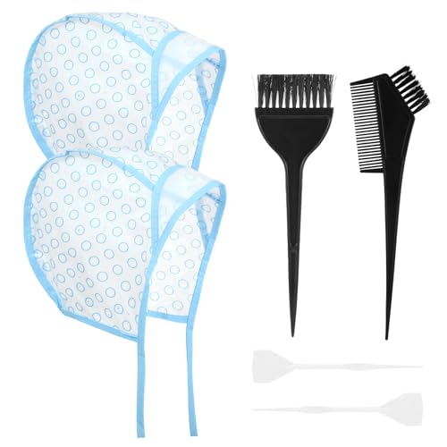 6PCS Hair Highlighting Kit with Caps, Brushes & Hooks