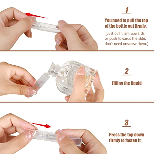 Fandamei 60PCS 5ml Mini Spray Bottles, Refillable Plastic Atomizer