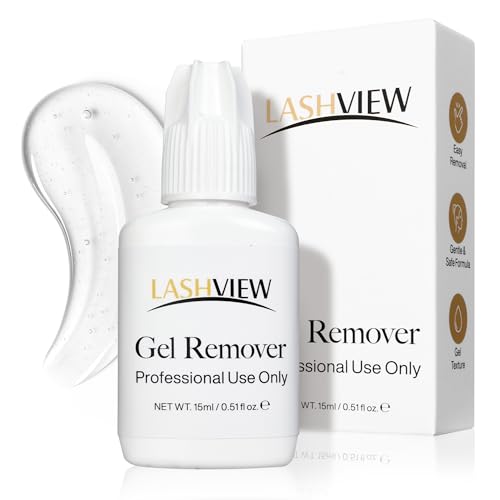 LASHVIEW Sensitive Lash Remover for Lash Extensions - Clear Eyelash Extension Remover Gel 15ml