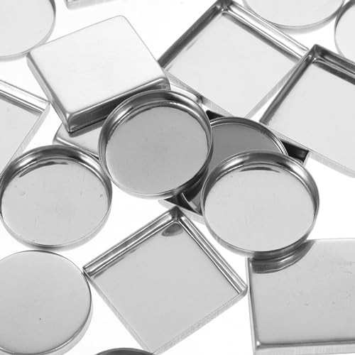 30Pcs Empty Eyeshadow Metal Pans Round Refillable Palette