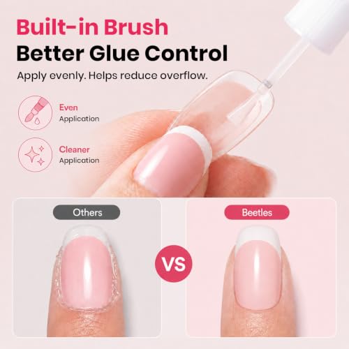 Beetles Press On Nail Glue - Quick-Drying 10ml Super Strong