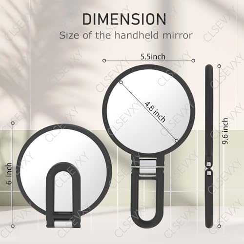 15X Magnifying Hand Mirror Double Sided Folding