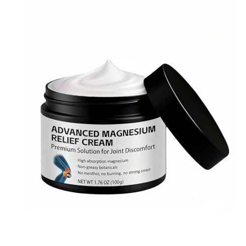 Lestrova Magnesium Cream Relief Cream ? Fast-Absorbing, Non-Greasy Topical Magnesium Lotion for Muscle Relaxation 1.76 Fl Oz(100g)