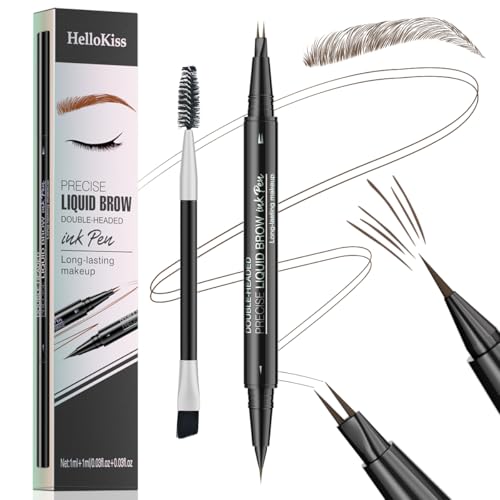 Microblading Eyebrow Pencil Waterproof 2-in-1 Dual-Ended Brow Pen
