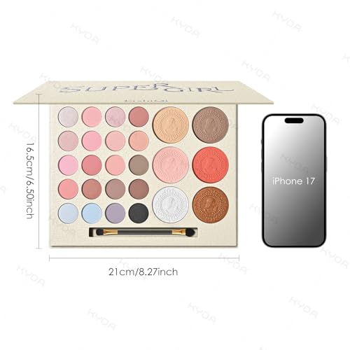 KYDA 26-Color All-in-One Makeup Palette with Eyeshadow, Blush & Highlighter