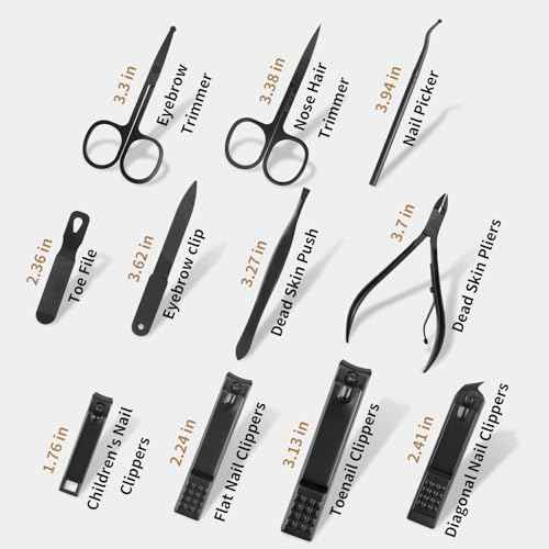 Manicure Set Professional Nail Clipper Kit-26 Pieces Stainless Steel Manicure Kit,Nail Care Tools with Luxurious Travel Case Nail Grooming Kit Present for Men Husband Boyfriend Parent