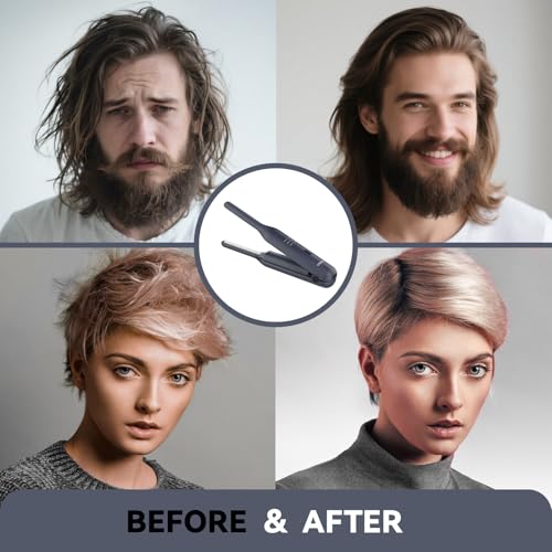VIKICON Mini Cordless Hair & Beard Straightener | 3/10" Ceramic Plates