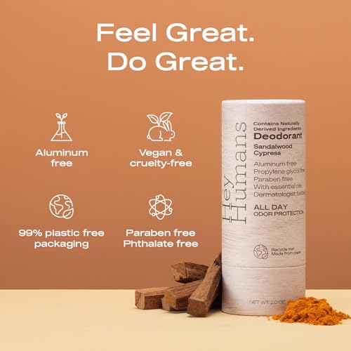 Hey Humans Aluminum-Free Deodorant Bundle - Sandalwood Cypress / 3 x 2oz