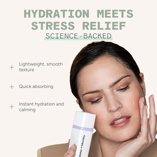 Anti-Stress Renewal Moisturizer - Hydrating Face Cream with Hyaluronic Acid, Microalgae & Aloe - Fragrance Free Moisturizer for Sensitive Skin, 1.7 oz