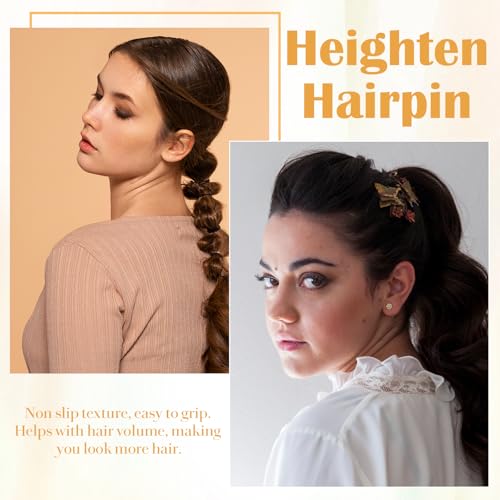 2Pc Beige Hair Bump Sponges for Volume & Updos