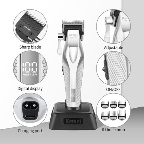 KEMEI KM-1798 Cordless Professional Hair Clipper for Men