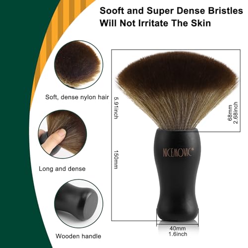 NICEMOVIC 3-in-1 Barber Neck Duster Brush Set