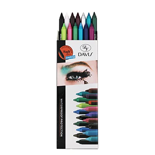 13-Color Eyeliner Pencil Set - Matte & Glitter Eye Makeup