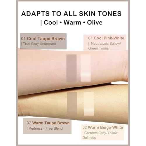 Cool Toned Liquid Contour Stick£¬Grey Nose Contour with Brush for Fair Pale Light Olive Skin,Long Lasting Cream Bronzer Gray, Blendable Lightweight Contouring Makeup Vegan & Cruelty-Free#01