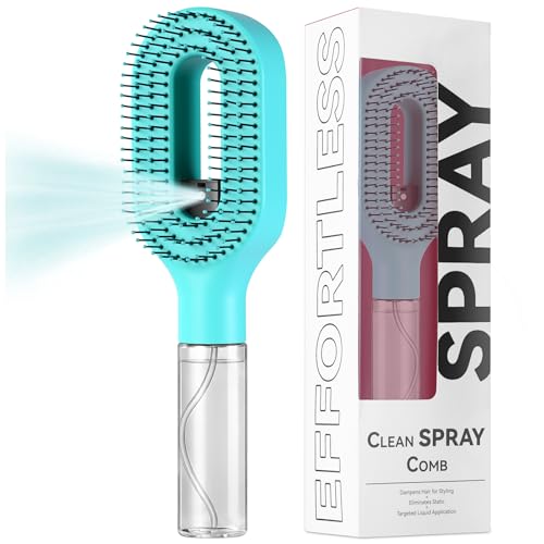 2-in-1 Hair Brush with Water Spray Mister