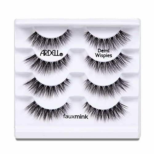 Ardell False Lashes Faux Mink Demi Wispies Multipack, 1 pk x 4 pairs