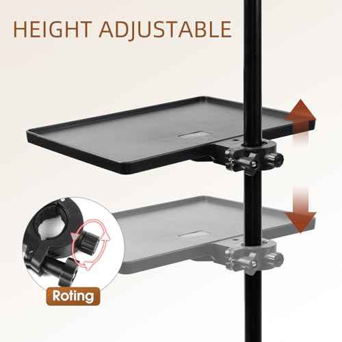 MoyRetty Lash Tray Holder (10.6¡± x 8¡°), Adjustable Plastic Essential Organizer Stand for Lash Techs, Perfect for Salon or Homes Use-Black