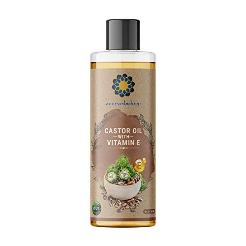 100% Pure Cold-Pressed Castor Oil with Vitamin E 200 ML, 6.76 fl oz - Conditioning & Healing, For Dry Skin, Hair Care, Coldpressed Castor Oil with Vitamin E