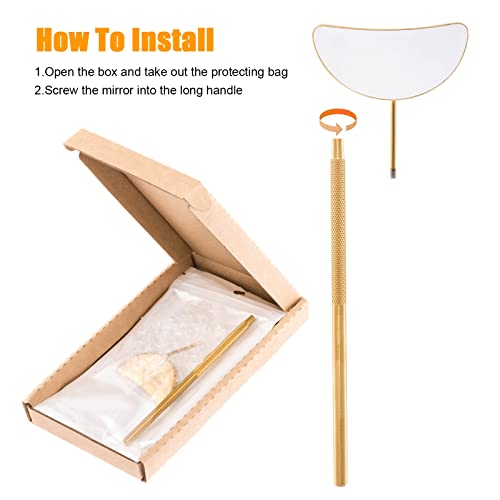 Large Half Moon Eyelash Extension Mirror - Professional Lash Inspection Tool