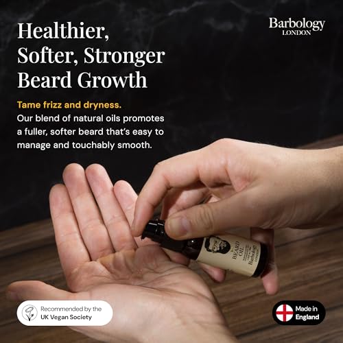 Vegan Multi-Purpose Beard Oil for Eliminating Dandruff and Impurities in Hair, 1.02 oz