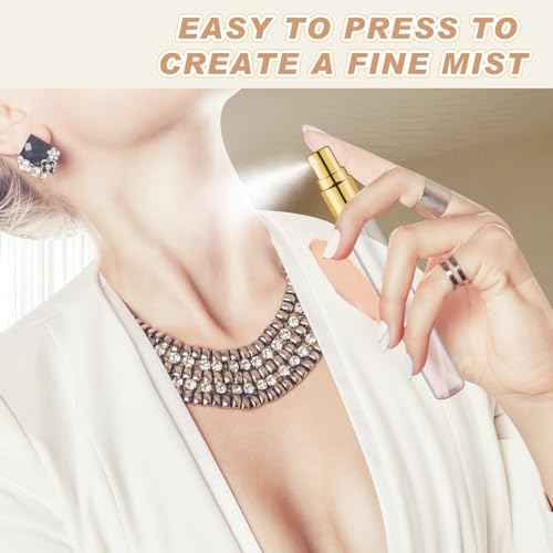 30 Pack Empty Mini Glass Spray Bottle Refillable Fine Mist Perfume Atomizer Portable Travel Sample Spray Bottles Containers For Perfume Essential Oils Cosmetics Liquid (clear bottle, 10ml)