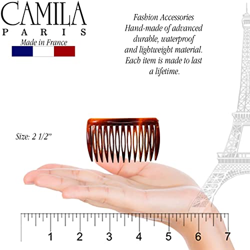 Camila Paris AD825/2 French Hair Comb Set, Curved Tortoise Shell