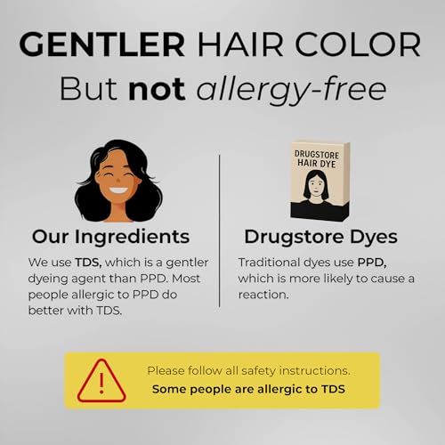Permanent Dark Brown Hair Dye for Women - Ammonia Free Gray Coverage