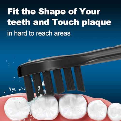 Replacement Toothbrush Heads 10 Pack Compatible with Gleem Electric Toothbrush, 5Black+ 5White