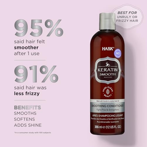 Hask Keratin Protein Smoothing Conditioner 12 oz (Pack of 3)
