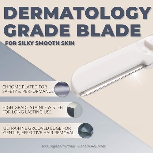 Dermaplane Razor for Women - 9 Count Facial Shaver with Safety Guard