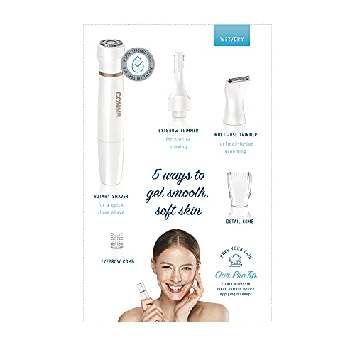 All-in-One Women's Facial Hair Trimmer - Cordless Electric Grooming Tool