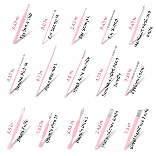 Pink 26-Piece Manicure & Pedicure Set for Women, At-Home Nail Care Kit