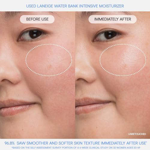 LANEIGE Water Bank Blue Hyaluronic Intensive Moisturizer Mini with Peptides + Squalane: Eczema-Prone Skin, Barrier-Boosting, Nourish, Dryness