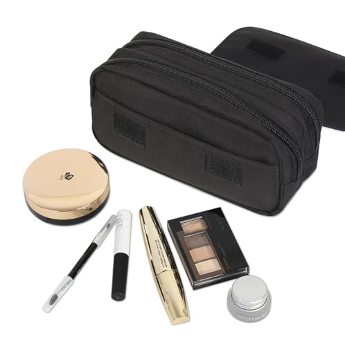 10 PCS Sublimation Printable Blank Pencil Case Pen Bag Multi-purpose Cosmetic Bag with Zipper DIY Craft Canvas Zipper Pouch Blank Makeup Bags Bulk Travel Toiletry Bag for Storage