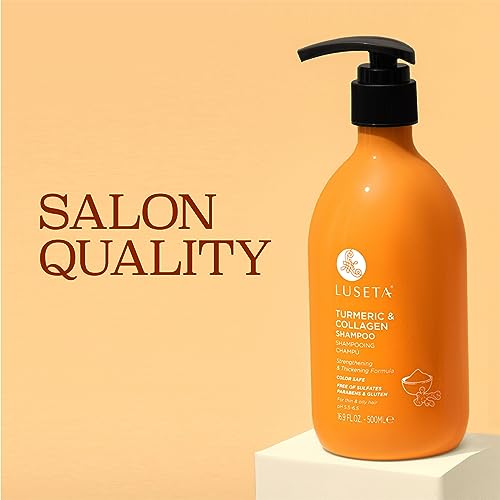 Luseta Turmeric Collagen Shampoo for Thicker Hair, 16.9 oz