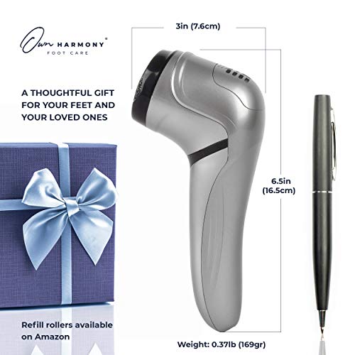 Own Harmony Electric Foot Callus Remover with Vacuum and 7 Rollers Bundle - Professional Pedicure Tools Kit for Powerful Pedi Feet Care Vac, Electronic Foot File - Best for Hard Dry Cracked Dead Skin