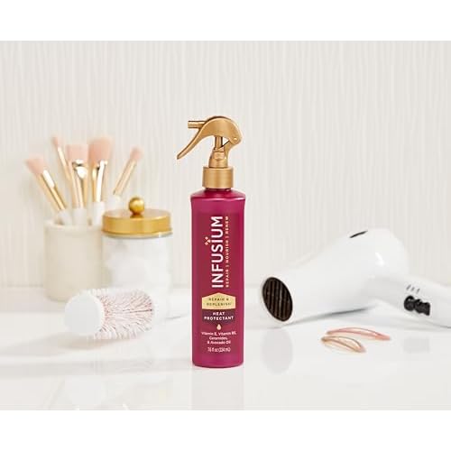 Infusium Repair and Replenish Heat Protector - Nourishing Heat Protection Spray for Hair with Vitamin E and Avocado Oil - Moisture Lock - 7.6 oz (Pack of 2)