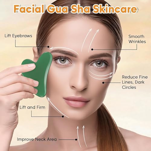 Face & Body Vitamin E Bio Oil, Gua Sha Facial Tools Set 4 oz, Massage Oil for Moisturizing and Hydrating, Spa Gifts for Him Her
